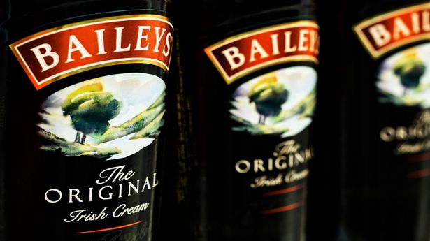 Bottles of Baileys lined up side by side