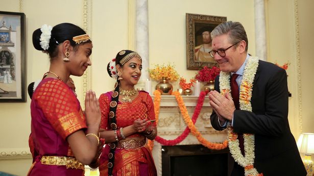 Keir Starmer at the No10 Diwali celebration last month