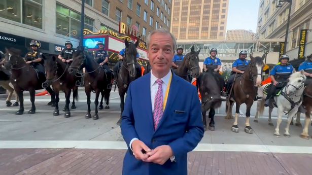 Smug Reform leader Nigel Farage is back in the US