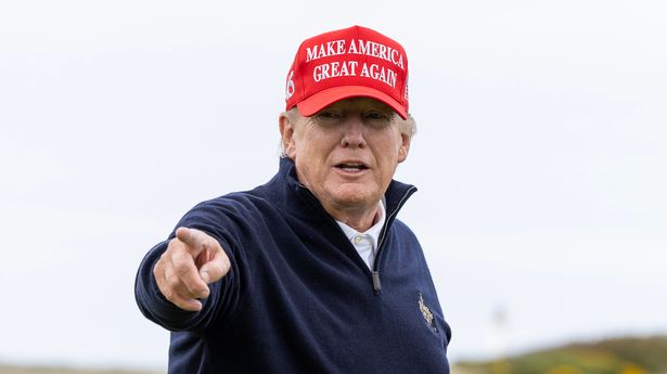 Donald Trump during a round at Turnberry last year